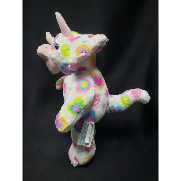 Build A Bear Colorful Peace & Love Triceratops Dinosaur Plush Stuffed Animal - Picture 2 of 9